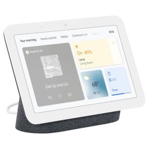 Difuzor inteligent Google Nest Hub a doua generație, Ecran tactil, Asistent vocal, Gri închis