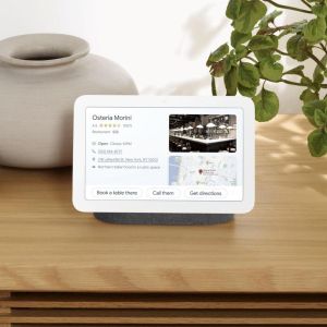 Difuzor inteligent Google Nest Hub a doua generație, Ecran tactil, Asistent vocal, Gri închis