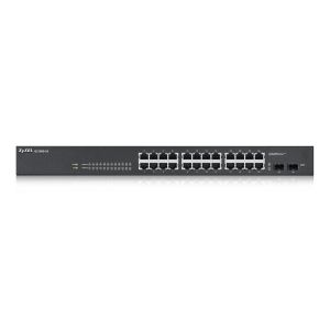 Comutator ZyXEL GS1900-24 v2, 24 porturi GbE L2 Smart Switch, montare în rack, fără ventilator