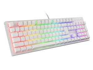 Tastatură Genesis Gaming Keyboard Thor 303 White RGB Backlight US Layout Switch Brown