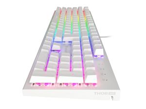 Tastatură Genesis Gaming Keyboard Thor 303 White RGB Backlight US Layout Switch Brown