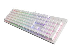 Tastatură Genesis Gaming Keyboard Thor 303 White RGB Backlight US Layout Switch Brown