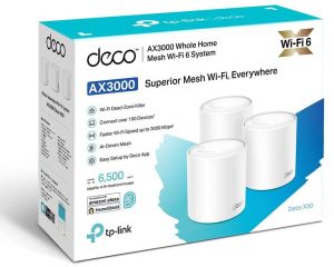 TP-Link Deco X50, 3 pack, 3x LAN/WAN, 2.4/5 GHz, 574 -  2402 Mbps, Gigabit