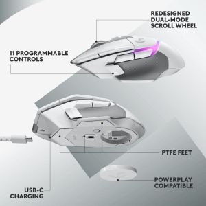 Mouse pentru jocuri Logitech G502 X Plus White Lightsync RGB