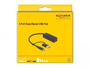 USB Hub, 4 Port, DELOCK-63828