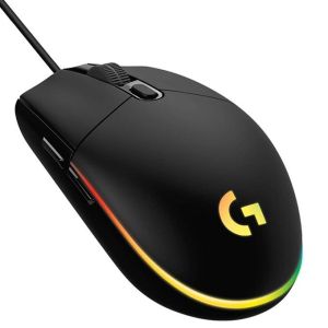 Mouse pentru gaming Logitech G203, optic (8000 dpi), USB, RGB, negru