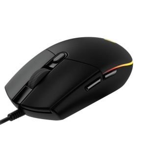 Mouse pentru gaming Logitech G203, optic (8000 dpi), USB, RGB, negru