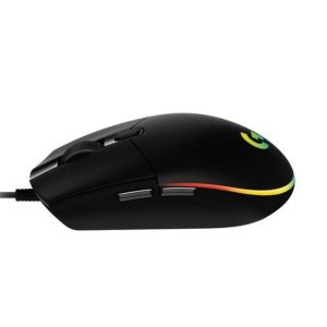 Mouse pentru gaming Logitech G203, optic (8000 dpi), USB, RGB, negru