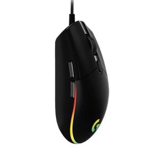 Mouse pentru gaming Logitech G203, optic (8000 dpi), USB, RGB, negru