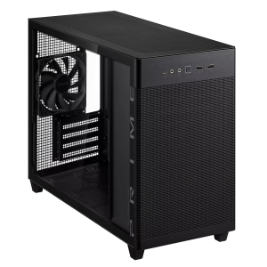 Cutie ASUS PRIME AP201 Sticlă Securizată, Micro ATX - Negru