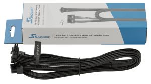 Cablu modular Seasonic Modding Cable 600W Negru 90 grade - PCIe 5.0 12VHPWR - SS-2x8P-90-12V-2x6-600-BK