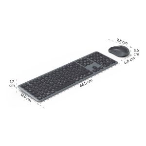 Hama Wireless keyboard and mouse set WKM-550, black, AI бутон