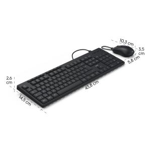 HAMA Set tastatură și mouse cu fir CKM-200, USB-A, USB-C