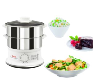 Aparat de gatit cu abur Tefal VC145130, seria Convenient alb