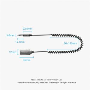 Extensie cablu Vention Cablu prelungitor activ USB 3.0 AM / AF 5M Negru - CBMBJ