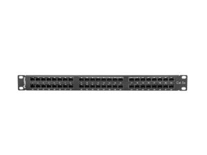 Patch panel Lanberg patch panel 48 porturi 1U CAT.5E, negru