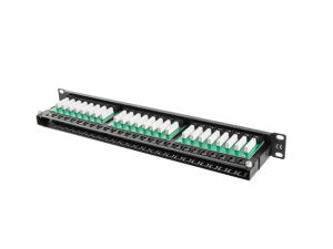 Patch panel Lanberg patch panel 48 porturi 1U CAT.5E, negru