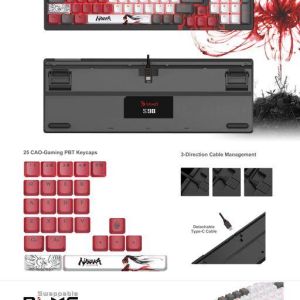 Tastatură mecanică pentru gaming A4tech Bloody S98 Naraka, RGB, Negru