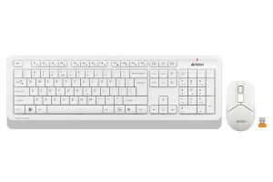 Set tastatură și mouse A4TECH Fstyler FG1012, Wireless, Alb