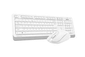 Set tastatură și mouse A4TECH Fstyler FG1012, Wireless, Alb