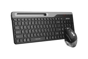 Set tastatură și mouse A4TECH Fstyler FB2535C, Bluetooth și 2.4G, negru/gri