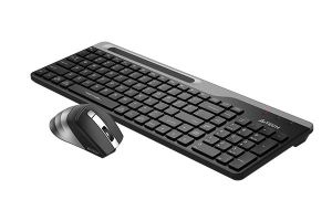 Set tastatură și mouse A4TECH Fstyler FB2535C, Bluetooth și 2.4G, negru/gri