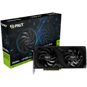 Palit RTX 4070 Dual 12GB GDDR6, 192 bit, 1x HDMI 2.1a, 3x DP 1.4a, 2 Fan, 1x 8-pin Power connector, recommended PSU 750W, NE64070019K9-1048D.