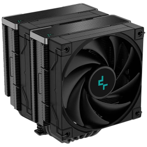 DeepCool AK620 Zero Dark, CPU Air Cooler, 1x120mm FK120 PWM FDB Fan, ARGB, 6 Heatpipes, Fluid Dynamic Bearing, LGA2066/2011-v3/2011/1700/1200/1151/1150/1155, AMD AM5/AM4, 3Y, R -AK620-BKNNMT-G-1