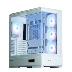 Zalman Case ATX - P50 DS White - Digital Display, Addressable RGB