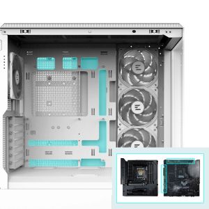 Zalman Case ATX - P50 DS White - Digital Display, Addressable RGB