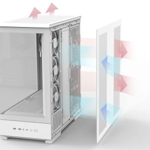 Zalman Case ATX - P50 DS White - Digital Display, Addressable RGB