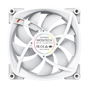 Montech RX140 PWM, REVERSE Fan, 140mm, ARGB, White