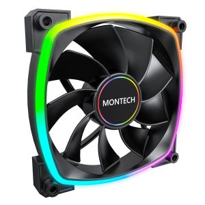 Montech RX140 PWM, REVERSE Fan, 140mm, ARGB, Black