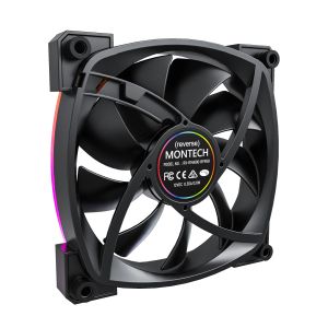 Montech RX140 PWM, REVERSE Fan, 140mm, ARGB, Black