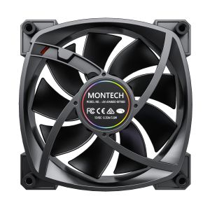 Montech RX140 PWM, REVERSE Fan, 140mm, ARGB, Black