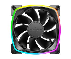 Montech RX120 PWM, REVERSE Fan, 120mm, ARGB, Black