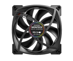 Montech RX120 PWM, REVERSE Fan, 120mm, ARGB, Black