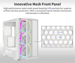 Montech SKY TWO GX, Mid-tower Case, TG, 3x140mm ARGB Fans, White