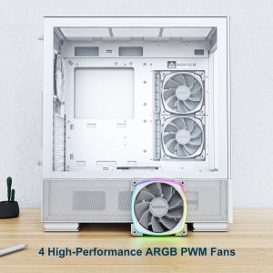 Montech SKY TWO, Mid-tower Case, TG, 4x120mm ARGB Fans, White