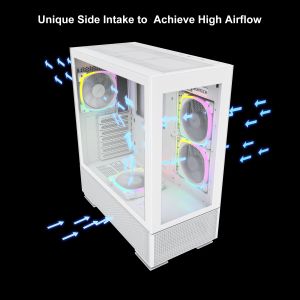 Montech SKY TWO, Mid-tower Case, TG, 4x120mm ARGB Fans, White