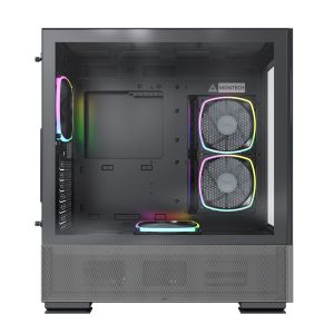 Montech SKY TWO, Mid-tower Case, TG, 4x120mm ARGB Fans, Black