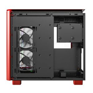 Montech KING 95 Pro, Dual Chamber Mid-tower Case, 6 ARGB Fans, 2 Front Panels, Red