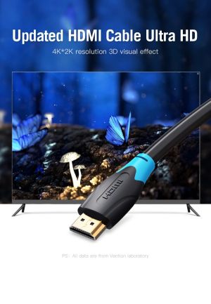 Vention Кабел HDMI v2.0 M / M 4K/60Hz Gold - 20M Black - AACBQ