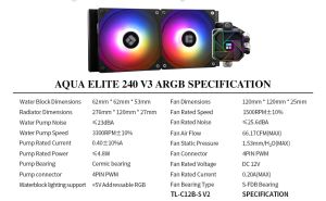 Răcire cu apă Thermalright Răcire cu apă Aqua Elite 240 Negru A-RGB V3 - LGA1851/LGA1700/AM5