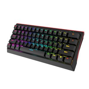 Tastatură de gaming Marvo Tastatură mecanică de gaming 61 de taste TKL - KG962G - comutatoare roșii, RGB