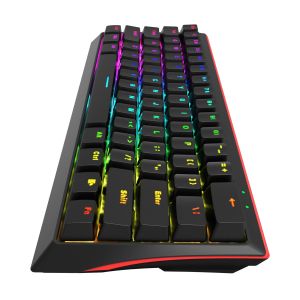 Tastatură de gaming Marvo Tastatură mecanică de gaming 61 de taste TKL - KG962G - comutatoare roșii, RGB
