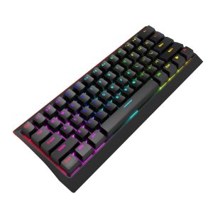 Tastatură de gaming Marvo Tastatură mecanică de gaming 61 de taste TKL - KG962G - comutatoare roșii, RGB