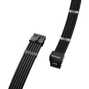 1stPlayer модулен кабел Custom Sleeved Modding Cable Black - PCIe 5.0 12VHPWR M/M - FM2-B-BK