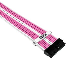 1stPlayer Custom Modding Cable Kit Pink/White - ATX24P, EPS, PCI-e - PKW-001