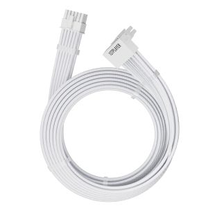 1stPlayer модулен кабел Custom Sleeved Modding Cable White - PCIe 5.0 12VHPWR M/M - FM2-B-WH